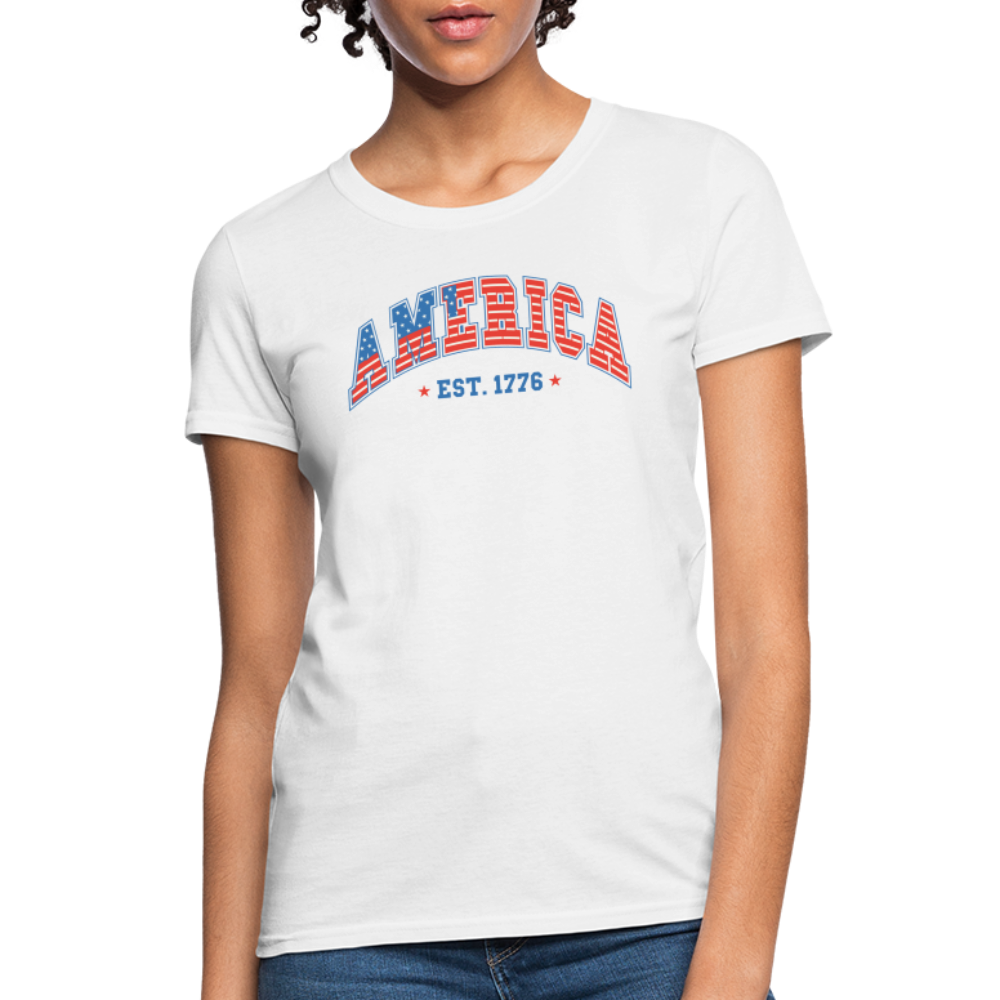 American 1776 Women's Contoured T-Shirt - white