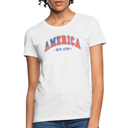 American 1776 Women's Contoured T-Shirt - white