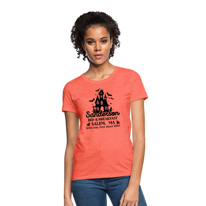 Sanderson Bed & Breakfast Salem MA Women's Contoured T-Shirt (Halloween) - heather coral