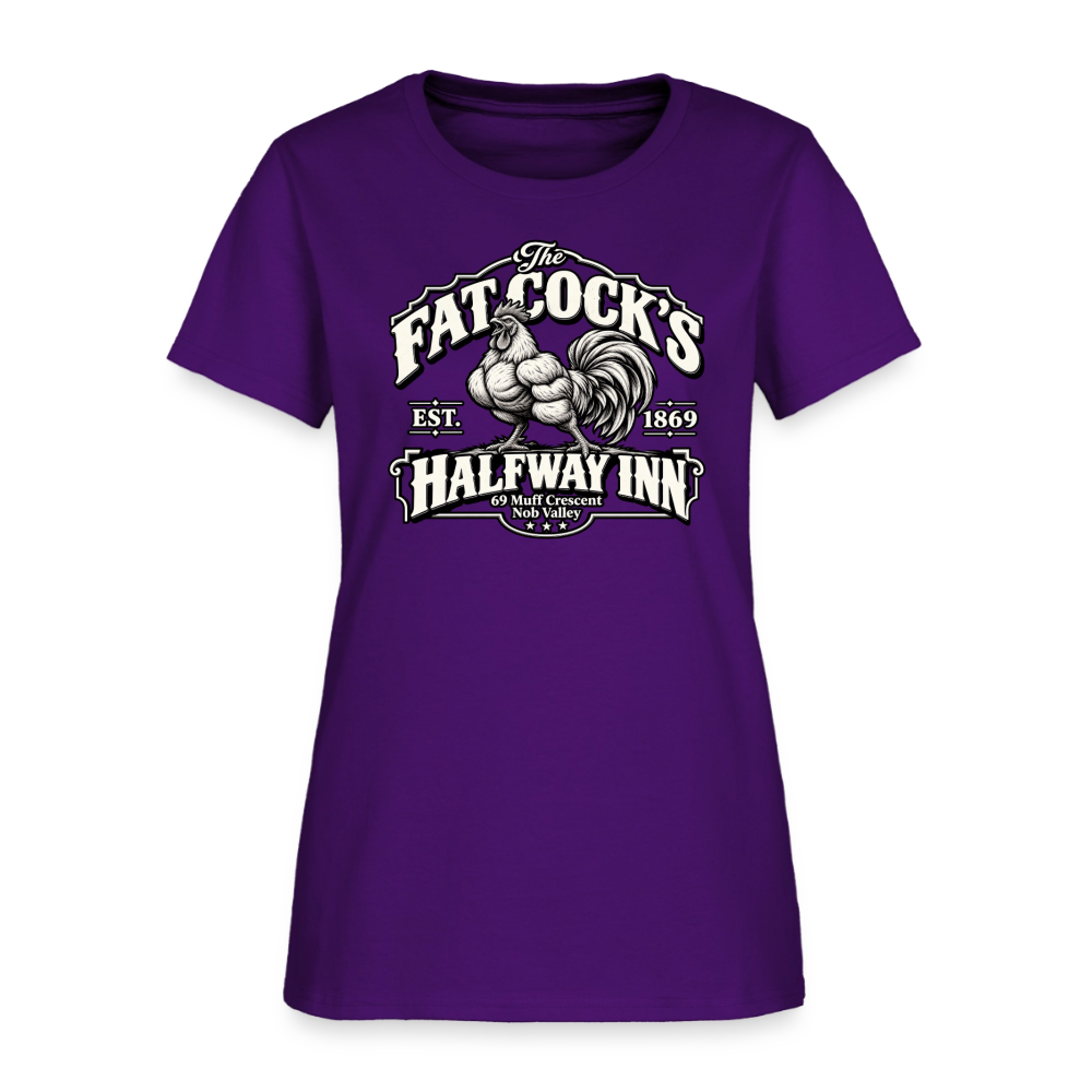 Fat Cock’s Halfway Inn Women’s T-Shirt - purple