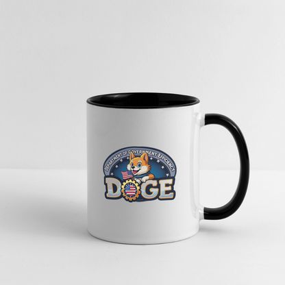 DOGE Logo (Dept of Government Efficiency) Coffee Mug - white/black