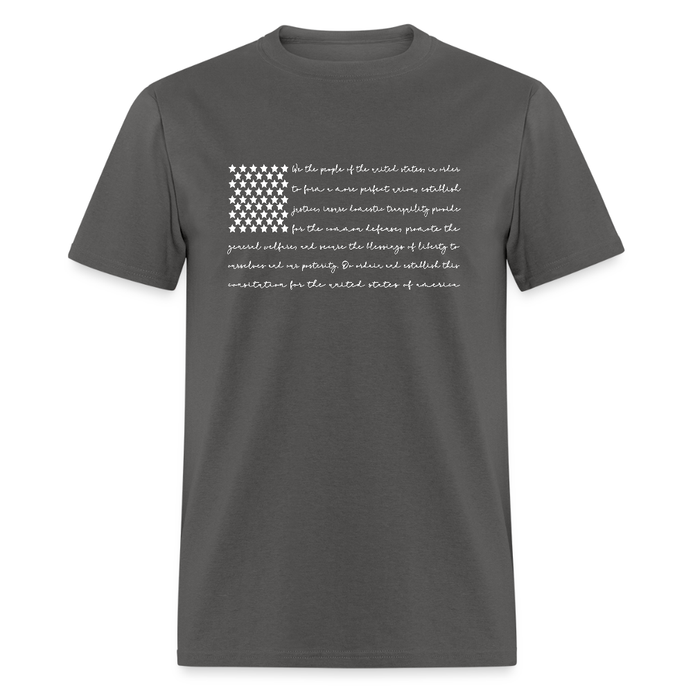 American Flag We The People Constitution T-Shirt – Freedom in Every Line Color: charcoal