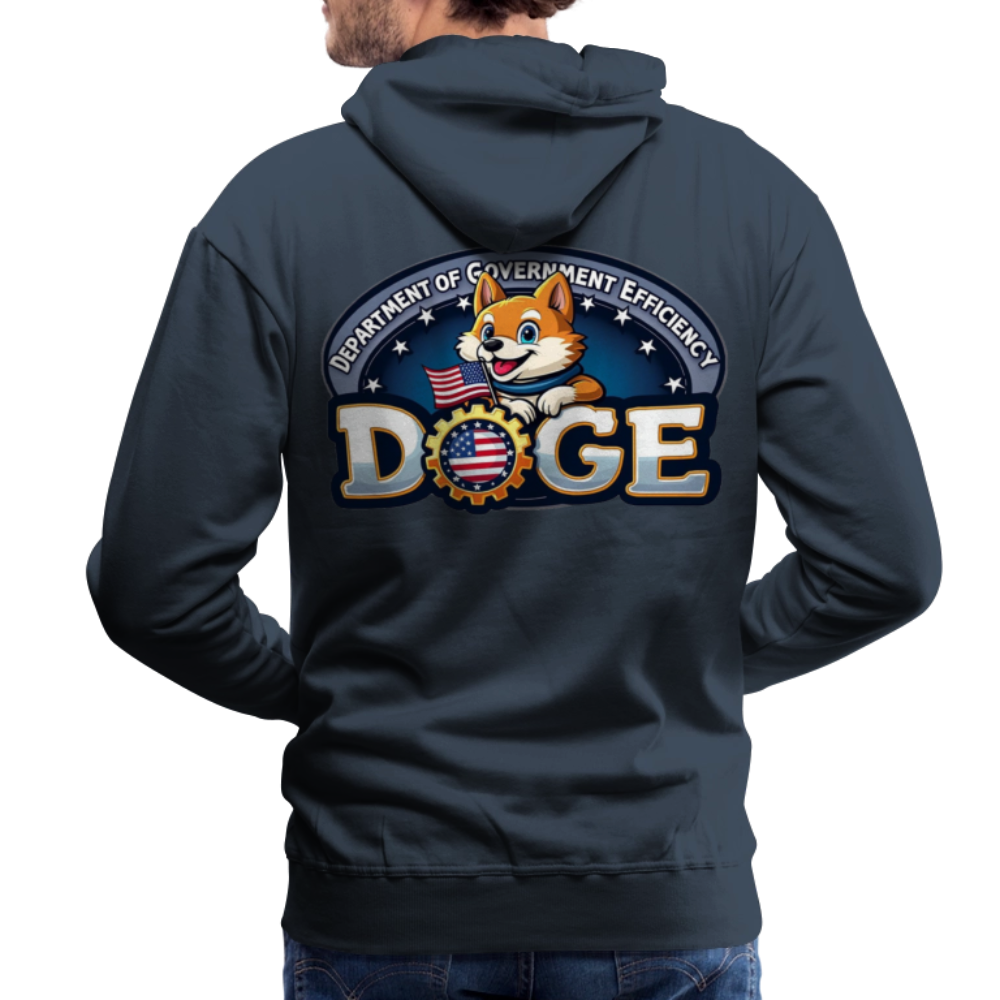 DOGE Men’s Premium Hoodie (front/back print) - navy