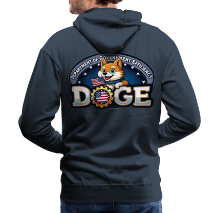 DOGE Men’s Premium Hoodie (front/back print) - navy