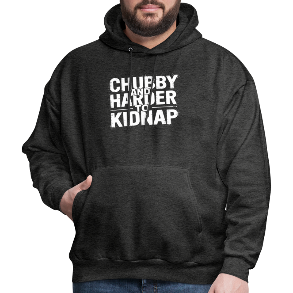 Chubby and Harder to Kidnap Hoodie - charcoal grey