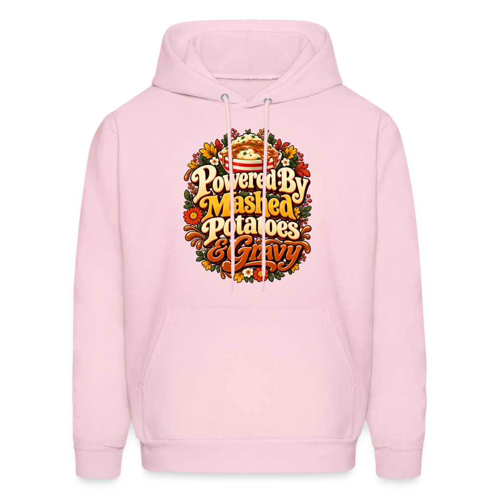 Powered by Mashed Potatoes & Gravy – Fall Floral Hoodie - pale pink