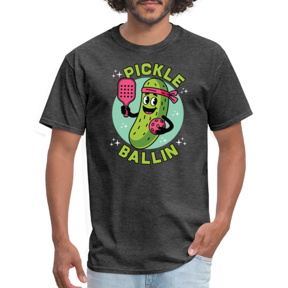 Pickle Ballin T-Shirt - heather black