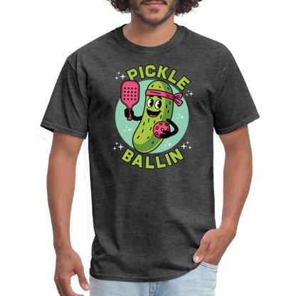 Pickle Ballin T-Shirt - heather black