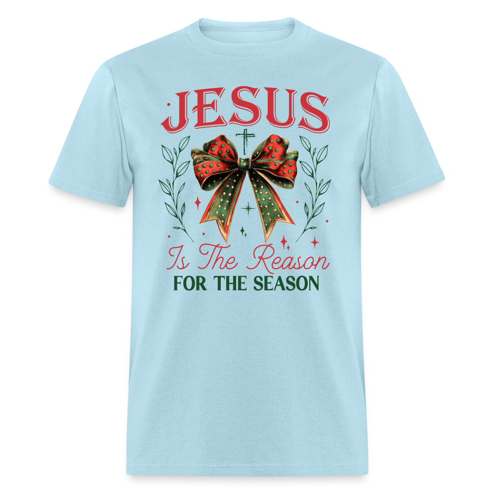 Jesus Is The Reason For The Season T-Shirt - powder blue