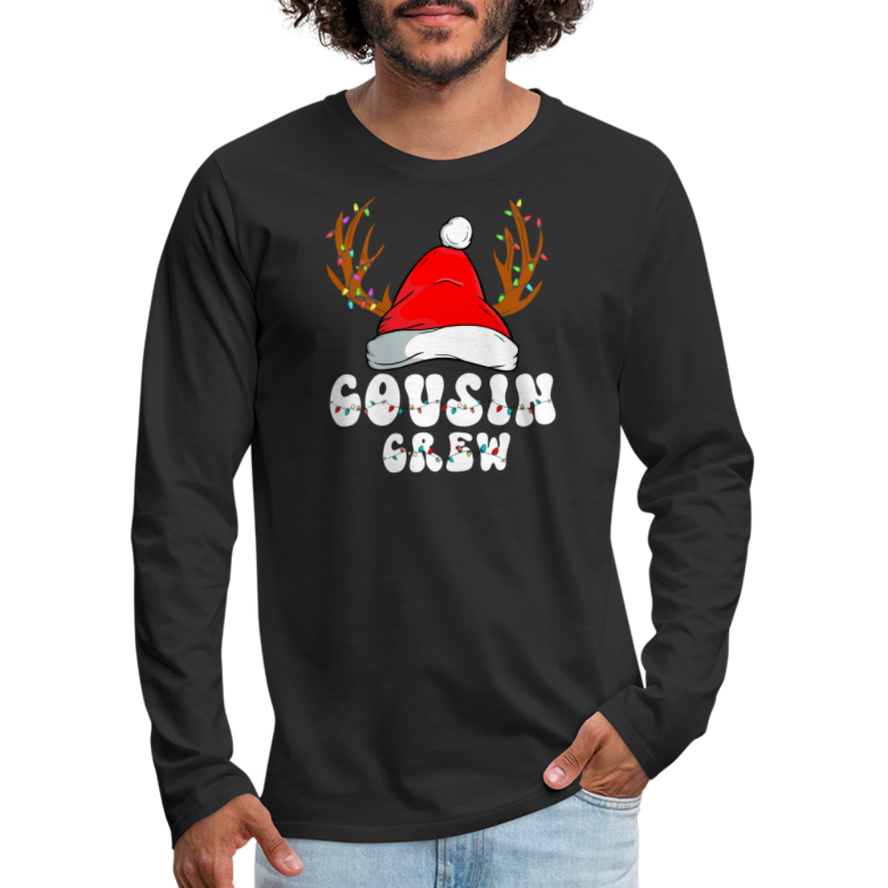 Cousin Crew Christmas Men's Premium Long Sleeve T-Shirt - black