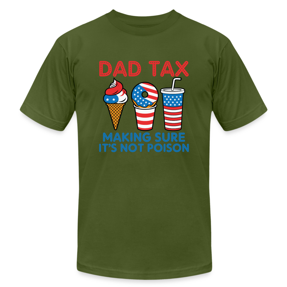 Dad Tax (Red White Blue) T-Shirt Bella Canvas - olive