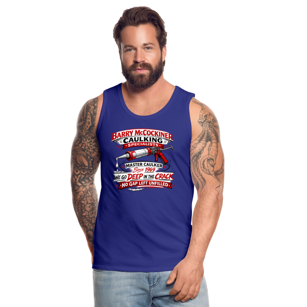 Barry McCockiner Caulking Funny Tank Top Color: Black