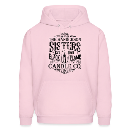 The Sanderson Sisters Black Flame Candle Co. Hoodie (Halloween) - pale pink