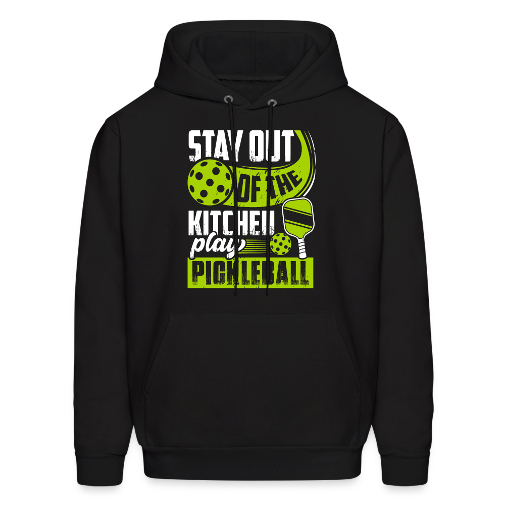 Stay Out Of The Kitchen Play Pickleball Hoodie - black