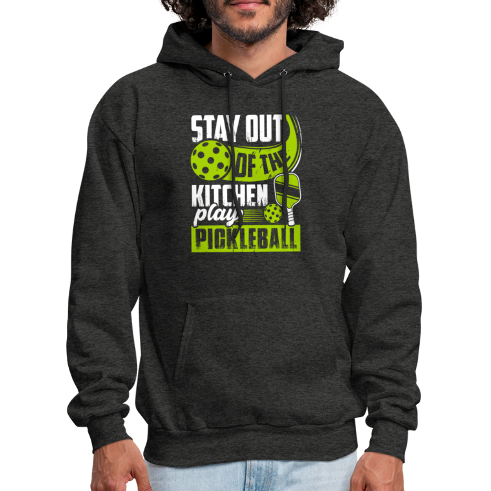 Stay Out Of The Kitchen Play Pickleball Hoodie - charcoal grey