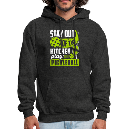 Stay Out Of The Kitchen Play Pickleball Hoodie - charcoal grey