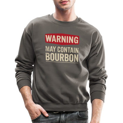 Warning May Contain Bourbon Sweatshirt - asphalt gray