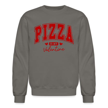 Pizza is my Valentine Sweatshirt - asphalt gray