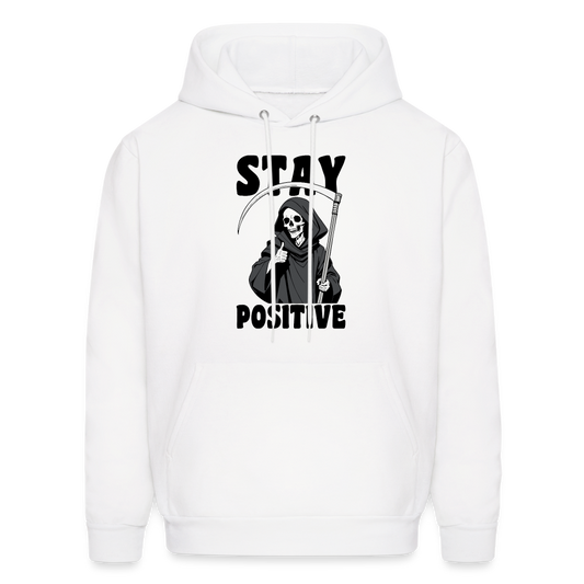 Stay Positive (Grim Reaper) Hoodie - white