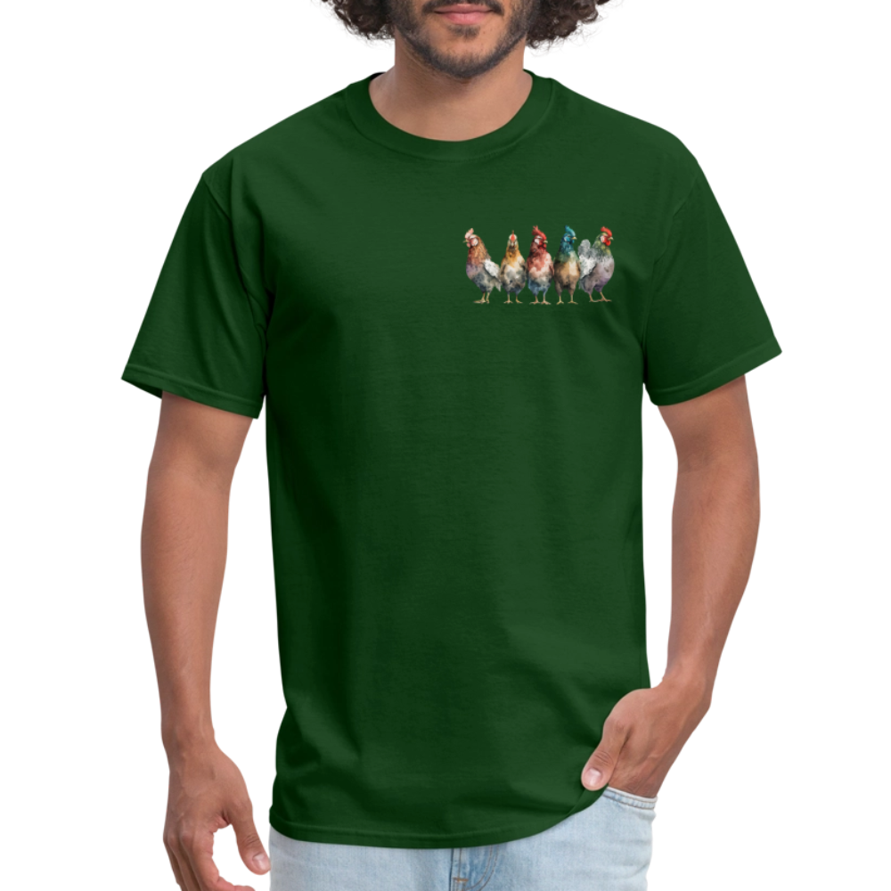 Chickenist T-Shirt (double sided print) - forest green