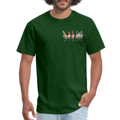 Chickenist T-Shirt (double sided print) - forest green