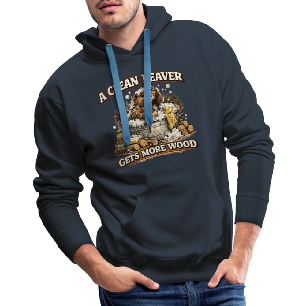 A Clean Beaver Gets More Wood Funny Adult Humor Hoodie Color: black