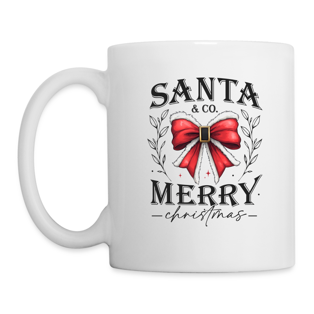 Merry Christmas Santa & Co Coffee Mug - white