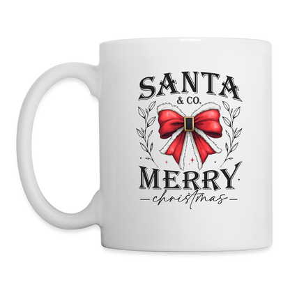 Merry Christmas Santa & Co Coffee Mug - white