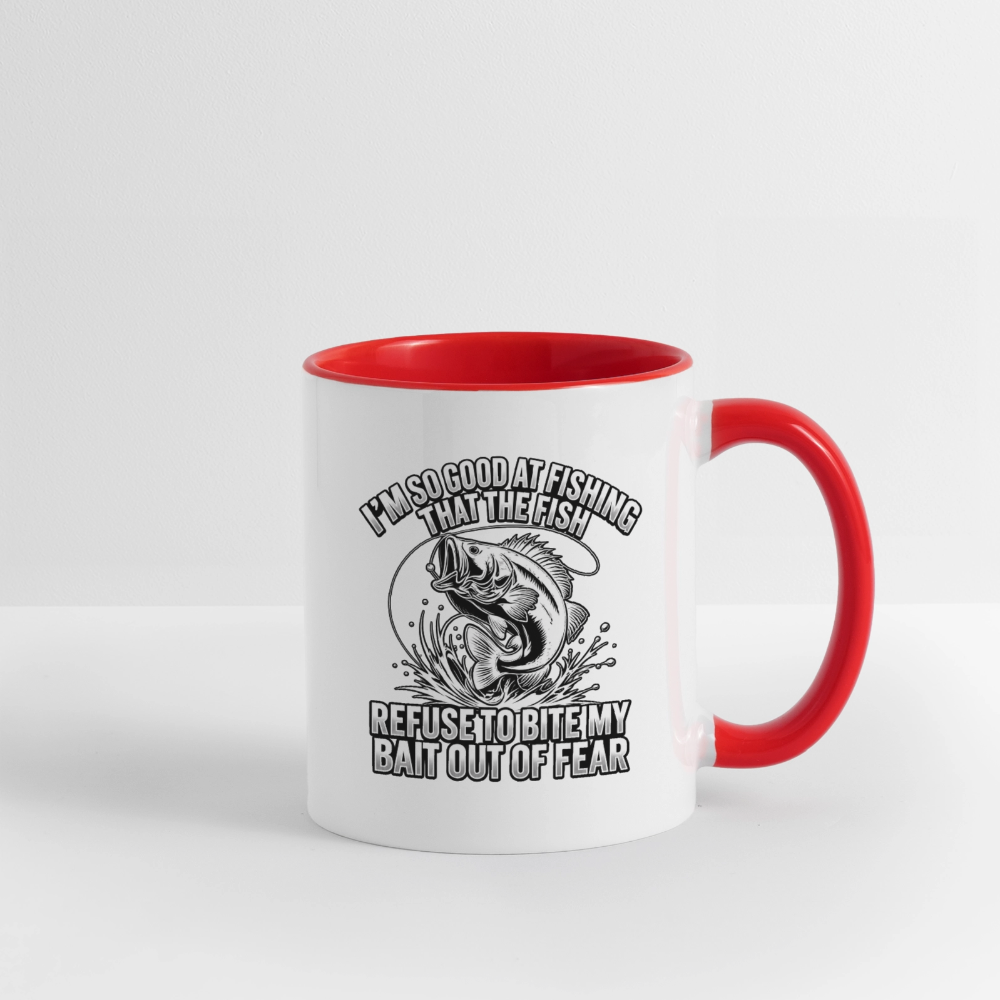 I’m So Good at Fishing the Fish Refuse to Bite Ceramic Mug - white/red