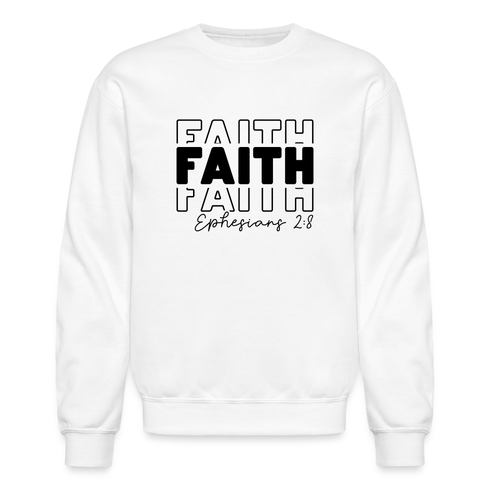 Faith Ephesians 2:8 Sweatshirt - white