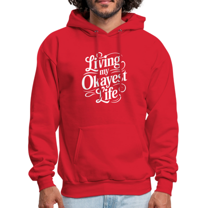 Living My Okayest Life Hoodie - red