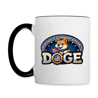 DOGE Logo (Dept of Government Efficiency) Coffee Mug - white/black