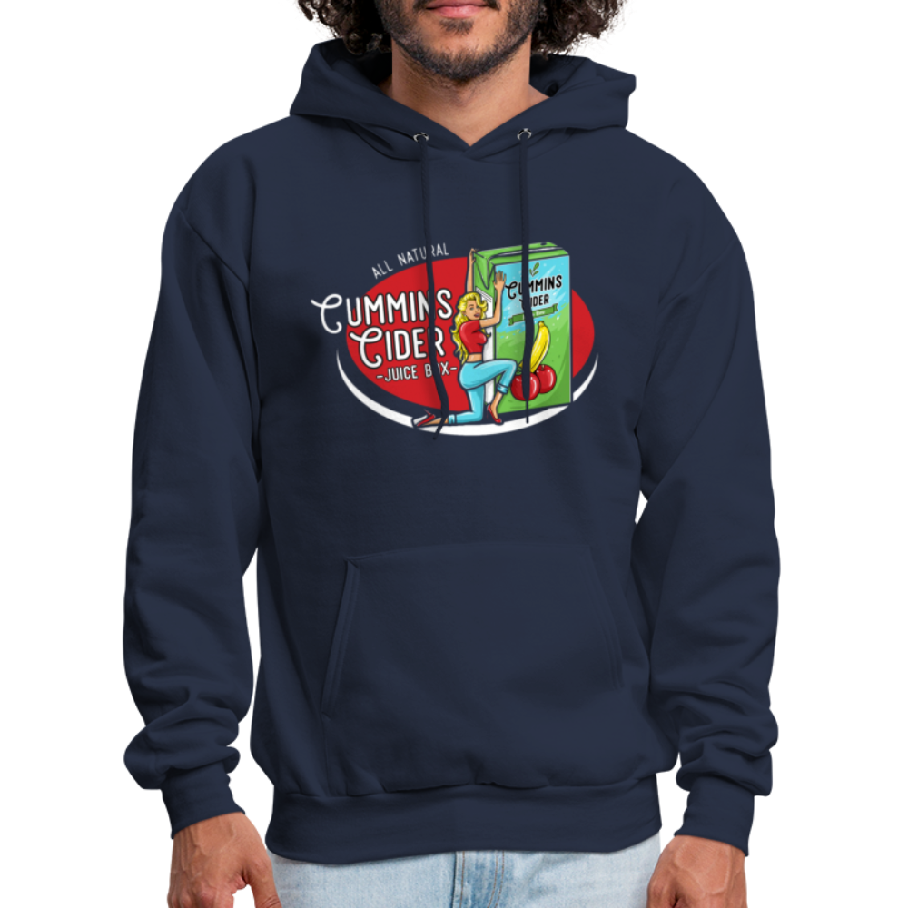 Cummins Cider Juice Box (Adult Sexual Humor) Hoodie - navy