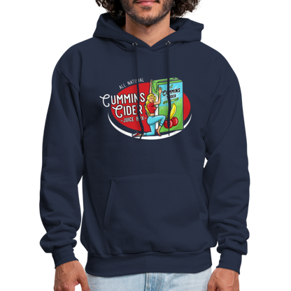 Cummins Cider Juice Box (Adult Sexual Humor) Hoodie - navy