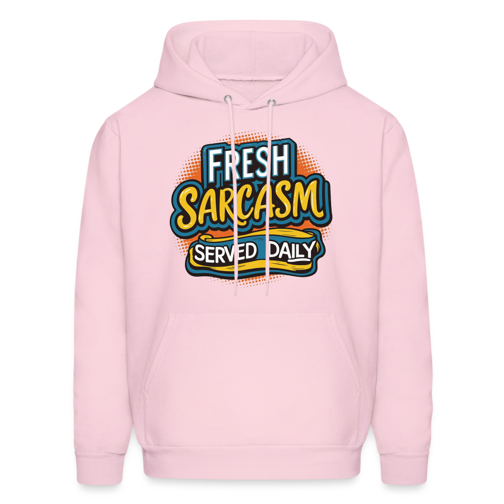 Fresh Sarcasm Served Daily Hoodie - pale pink