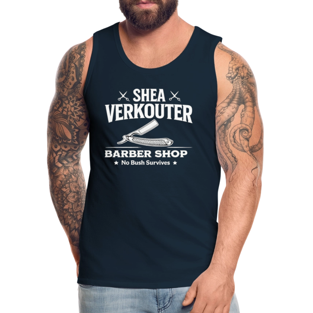 Shea Verkouter Barber Shop Funny Tank Top - deep navy