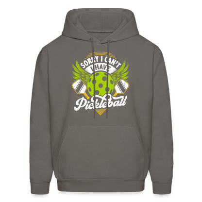 Sorry I can't I Have Pickleball Hoodie - asphalt gray