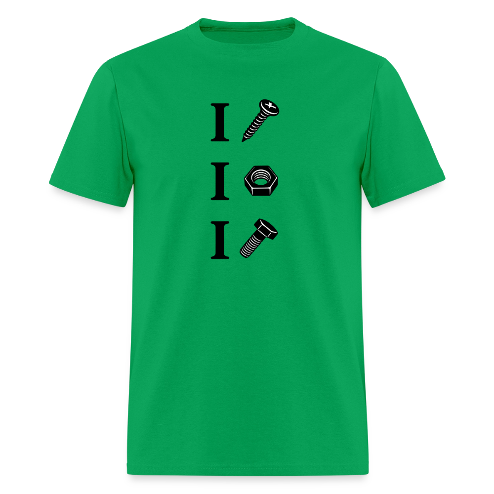 I Screw I Nut I Bolt – Funny Adult Humor T-Shirt Color: Bright Green