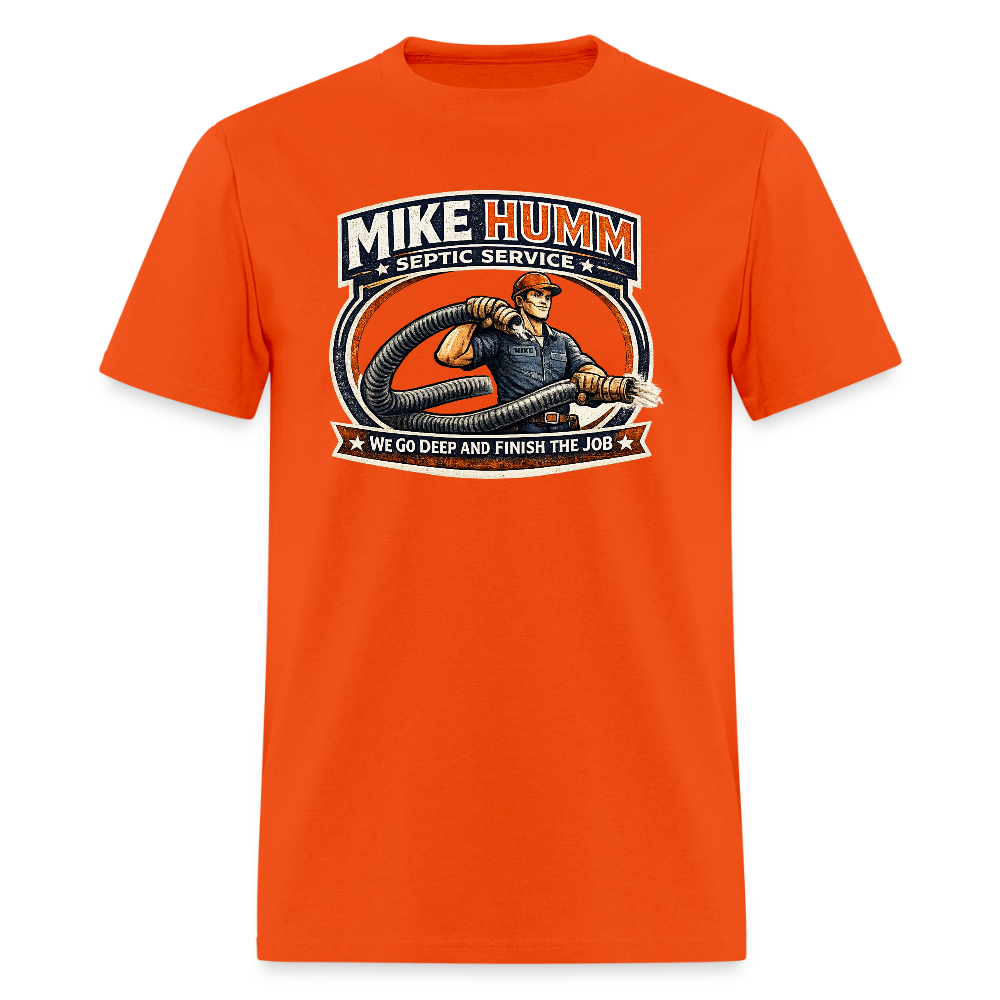 Mike Humm Septic Service T-Shirt Funny Adult Humor Tee Color: heather gray