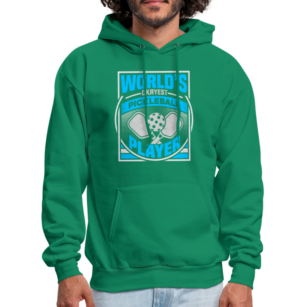 World's Okayest Pickleball Player Hoodie - kelly green