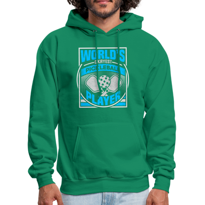 World's Okayest Pickleball Player Hoodie - kelly green