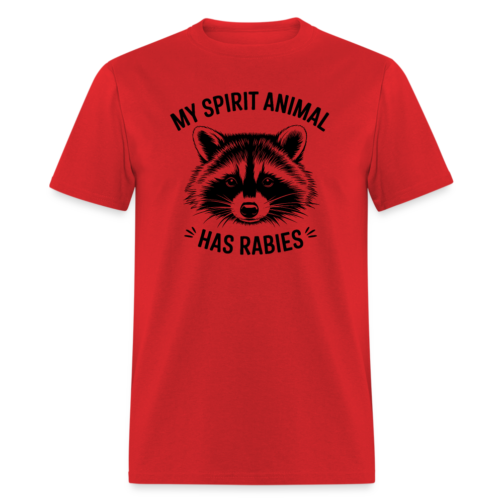 My Spirit Animal Has Rabies T-Shirt - red