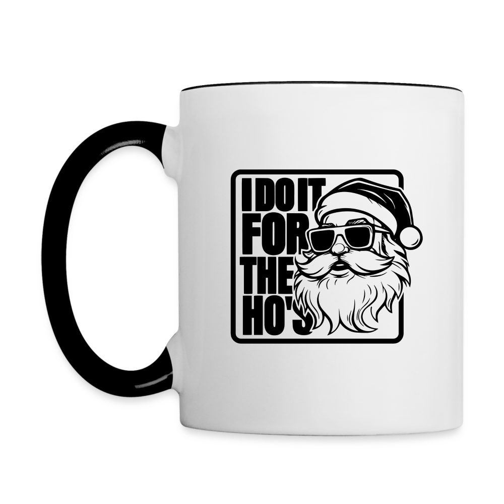 I Do It for the Ho's Funny Christmas Coffee Mug - white/black