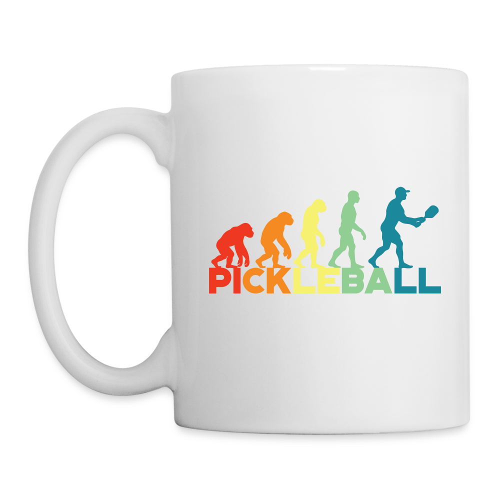 Pickleball Evolution Coffee Mug - white