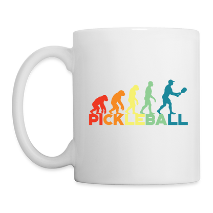 Pickleball Evolution Coffee Mug - white