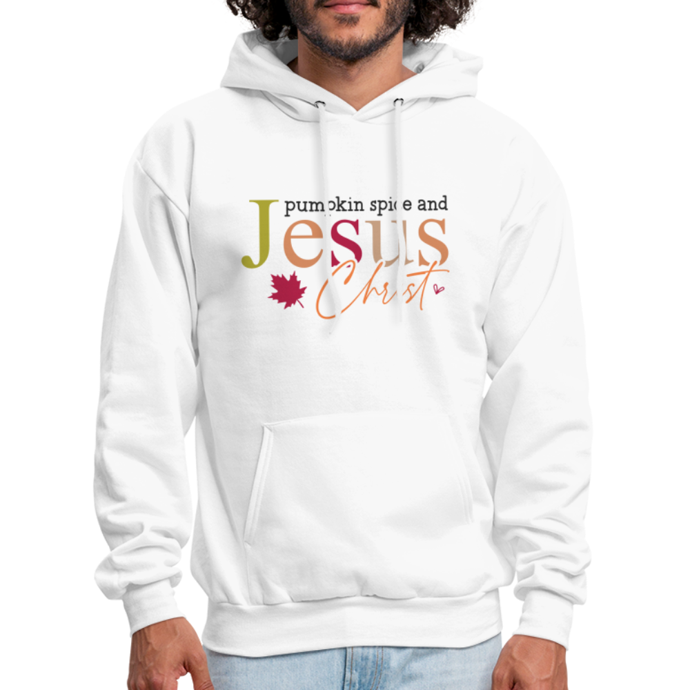 Pumpkin Spice and Jesus Christ Hoodie - white