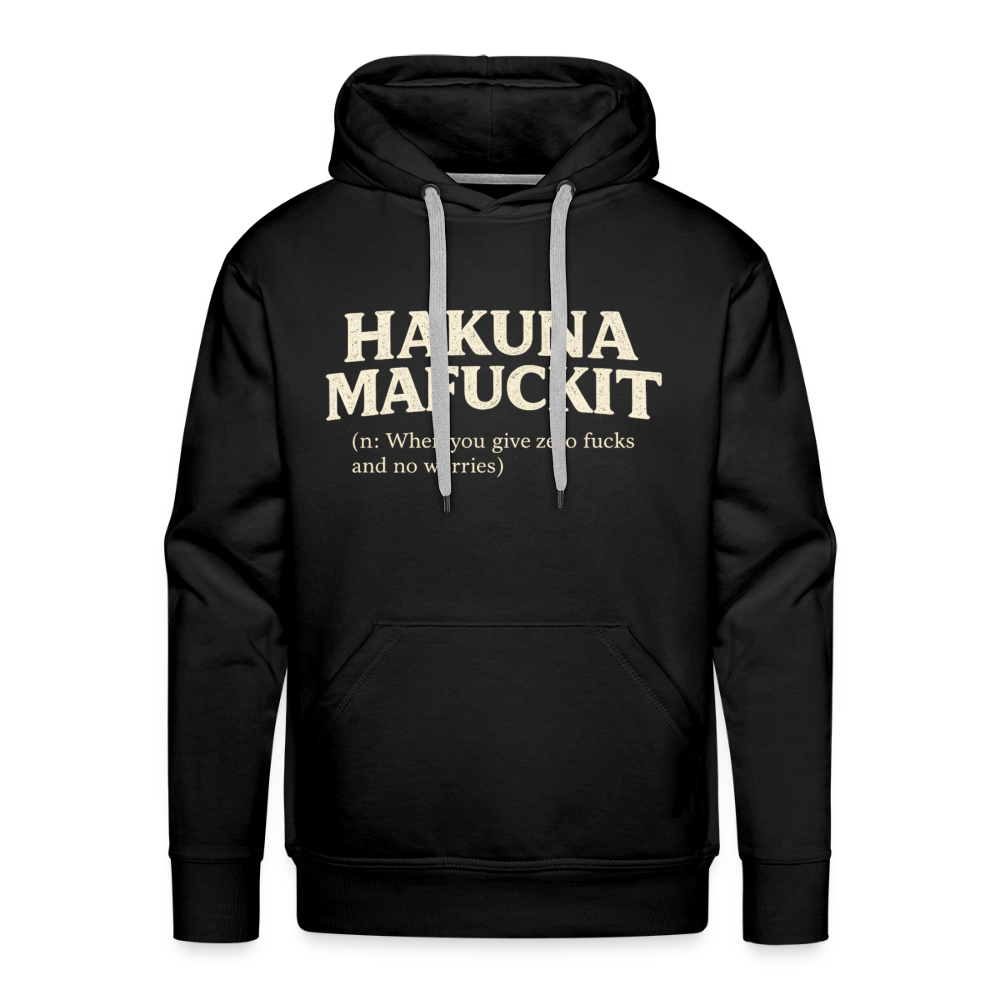 Hakuna Mafuckit Men’s Funny Graphic Hoodie Color: Black