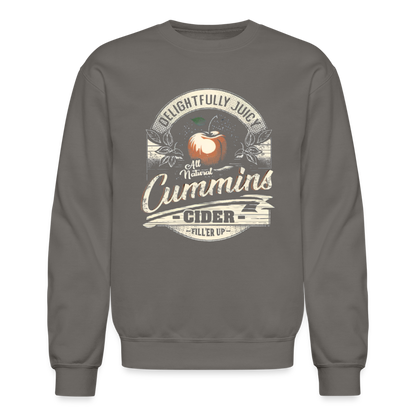 Vintage Cummins Cider (Funny Adult Humor) Sweatshirt - asphalt gray