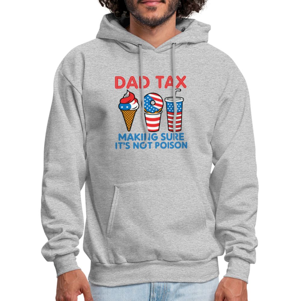 Dad Tax Hoodie (Red White Blue) - heather gray