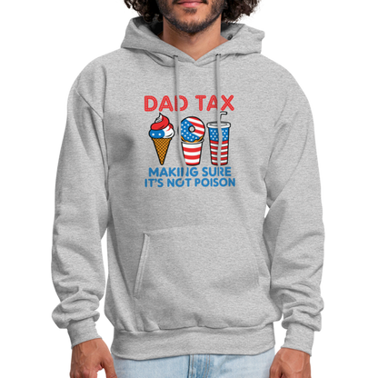 Dad Tax Hoodie (Red White Blue) - heather gray